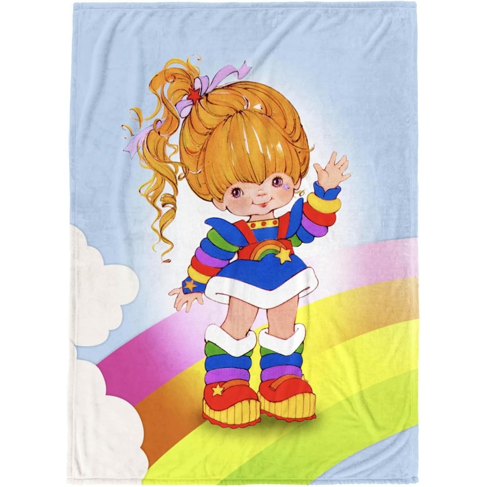 image:imageJay Franco Kids Plush Throw Blanket  Soft amp Comfy 50x70 Inches Throw for Couch or Bed  Cozy Home Dcor for Living Room amp Bedroom Multi  Rainbow BriteMulti  Rainbow Brite