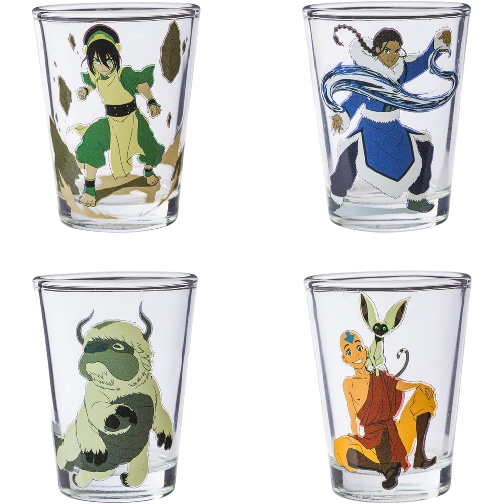 image:imageSilver Buffalo Rainbow Brite 4 Piece Mini Glass Set Featuring Starlite Twink Rainbow Brite and Puppy Brite 15 OuncesAvatar The Last Airbender