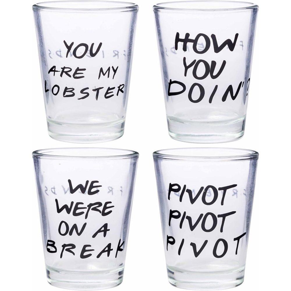 image:imageSilver Buffalo Rainbow Brite 4 Piece Mini Glass Set Featuring Starlite Twink Rainbow Brite and Puppy Brite 15 OuncesFriends Iconic Quotes