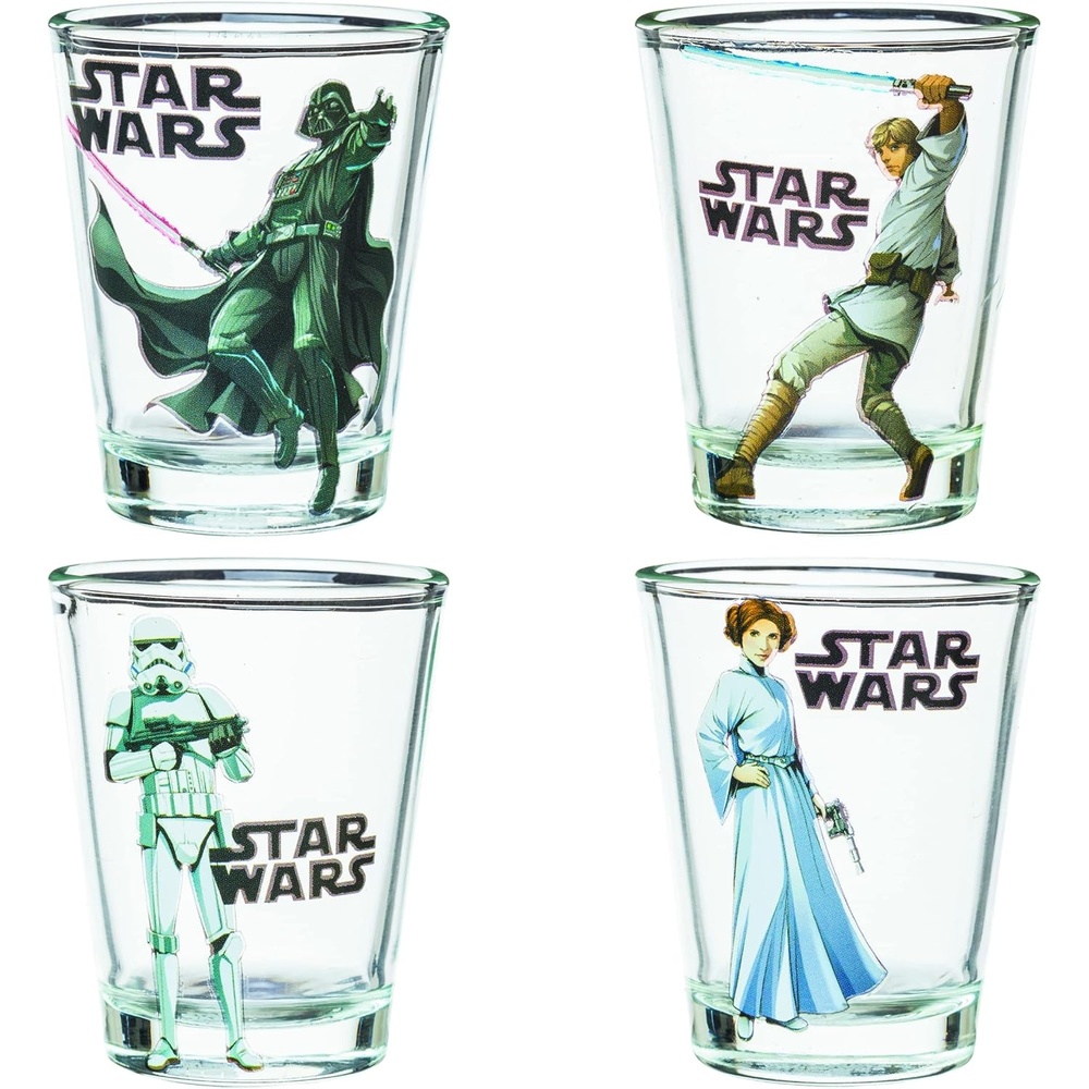image:imageSilver Buffalo Rainbow Brite 4 Piece Mini Glass Set Featuring Starlite Twink Rainbow Brite and Puppy Brite 15 OuncesStar Wars Original Trilogy Full Body