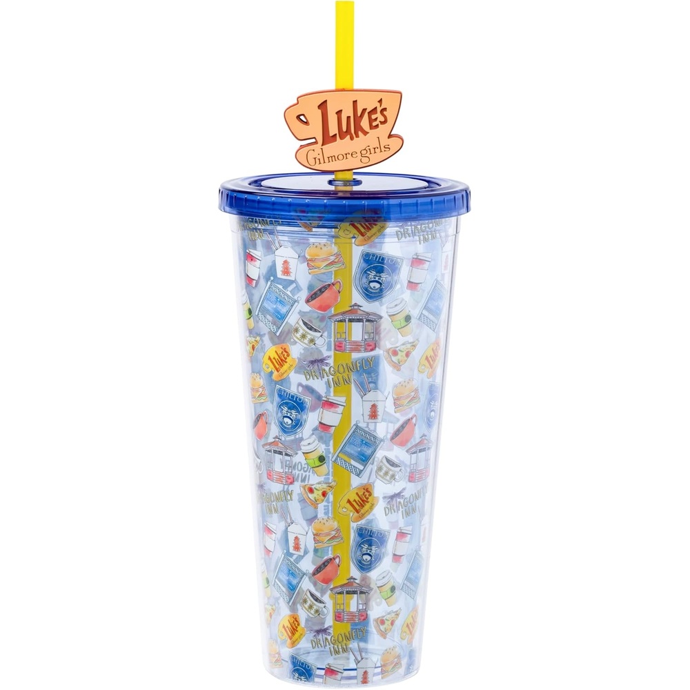 image:imageSilver Buffalo Rainbow Brite Plastic Cold Cup with Lid and Straw Topper 24 OuncesGilmore Girls Destinations