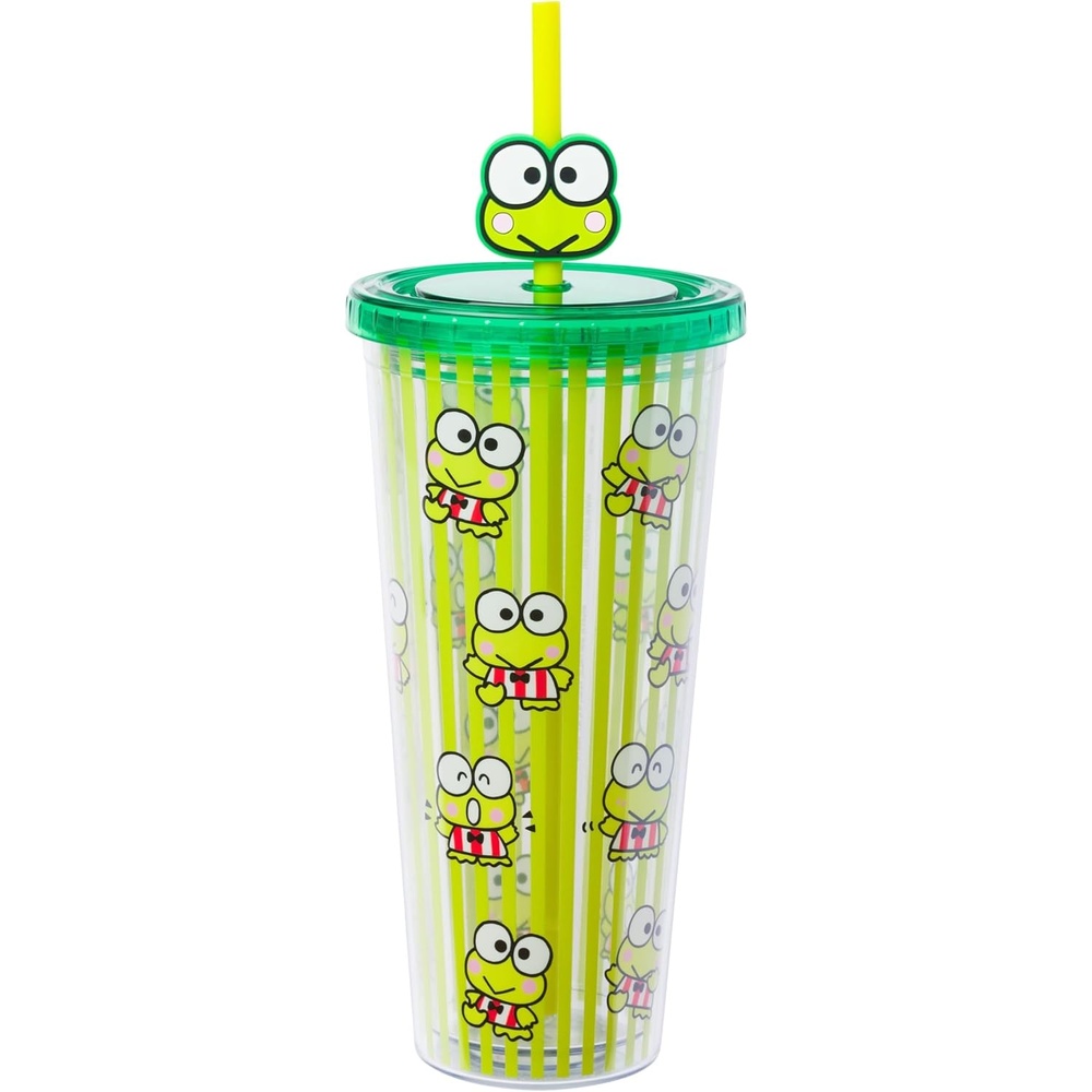 image:imageSilver Buffalo Rainbow Brite Plastic Cold Cup with Lid and Straw Topper 24 OuncesKeroppi