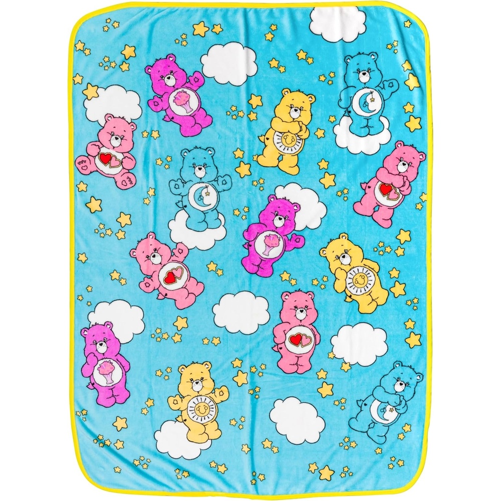 image:imageSilver Buffalo Rainbow Brite Rainbowland 45 x 60 Fleece Throw Soft and Cozy Blanket 250 GSMCare Bears Clouds and Stars