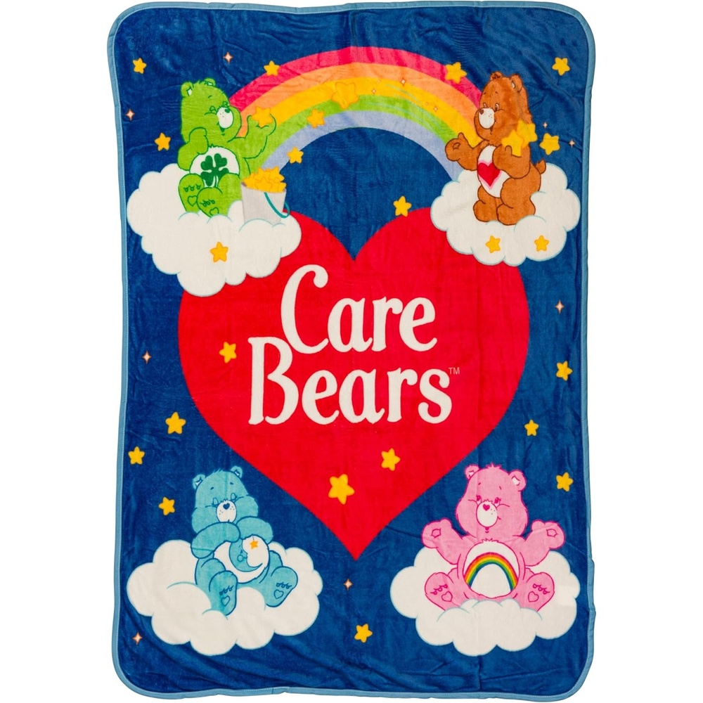 image:imageSilver Buffalo Rainbow Brite Rainbowland 45 x 60 Fleece Throw Soft and Cozy Blanket 250 GSMCare Bears and Heart Logo