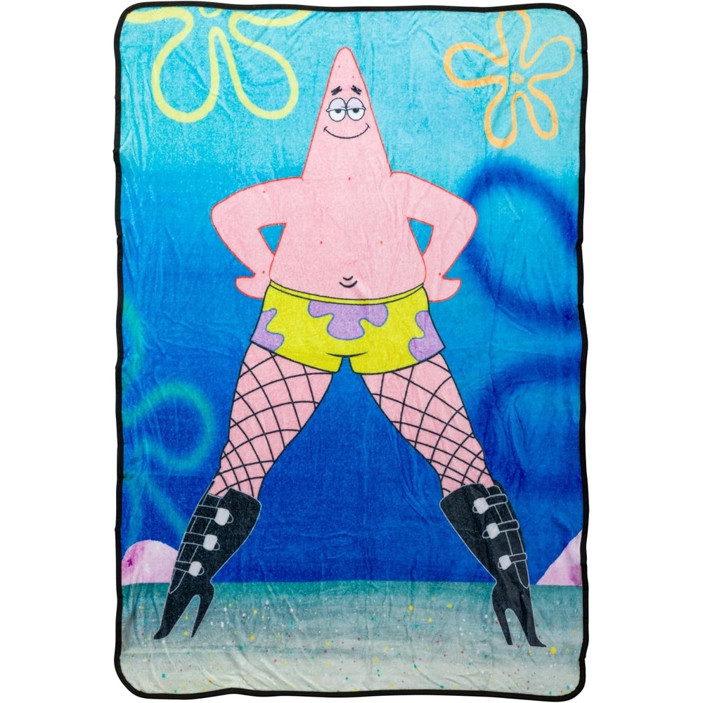 image:imageSilver Buffalo Rainbow Brite Rainbowland 45 x 60 Fleece Throw Soft and Cozy Blanket 250 GSMPatrick Star in Fishnets