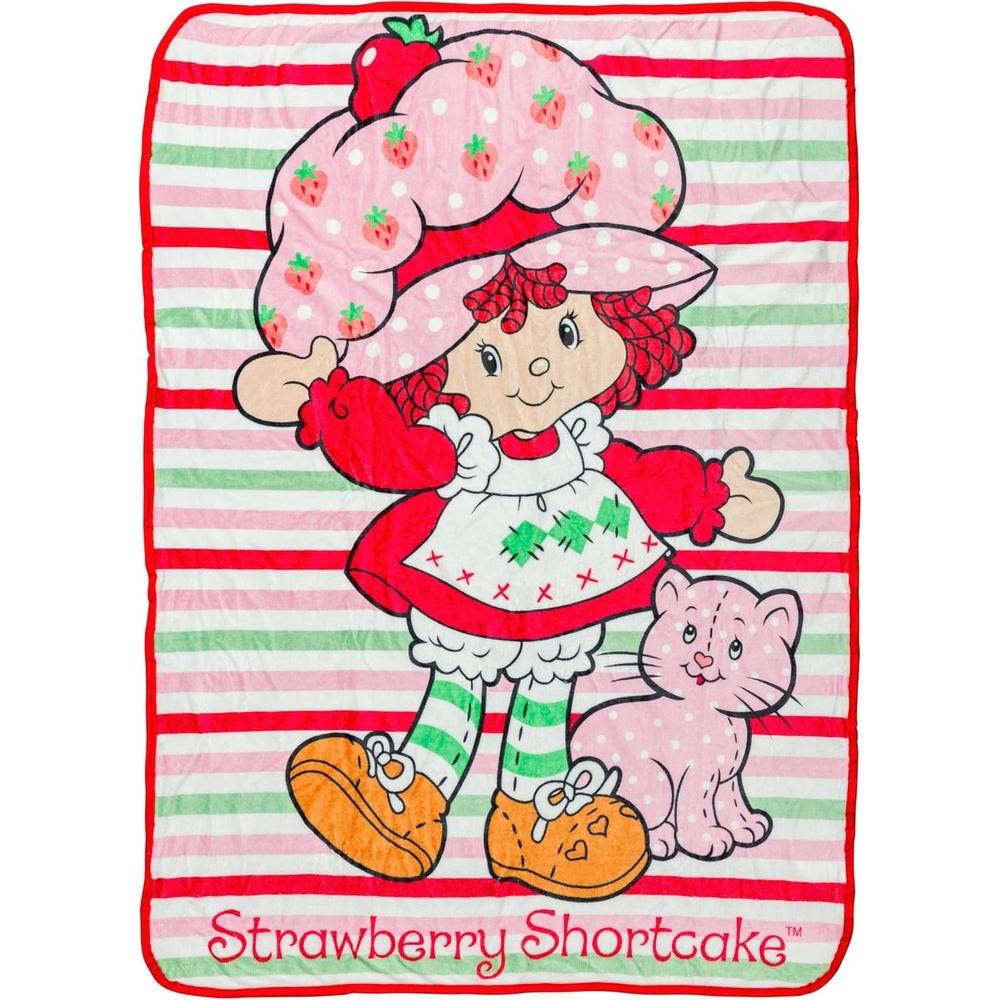 image:imageSilver Buffalo Rainbow Brite Rainbowland 45 x 60 Fleece Throw Soft and Cozy Blanket 250 GSMStrawberry Shortcake and Custard