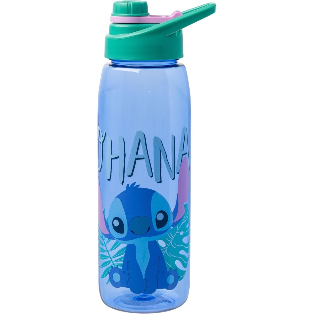 image:imageSilver Buffalo Rainbow Brite Sparkle Water Bottle with Screw Lid Featuring Rainbow Brite and Twink 28 OuncesCute Stitch Ohana