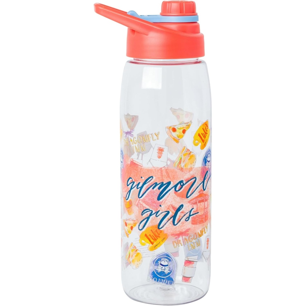 image:imageSilver Buffalo Rainbow Brite Sparkle Water Bottle with Screw Lid Featuring Rainbow Brite and Twink 28 OuncesGilmore Girls