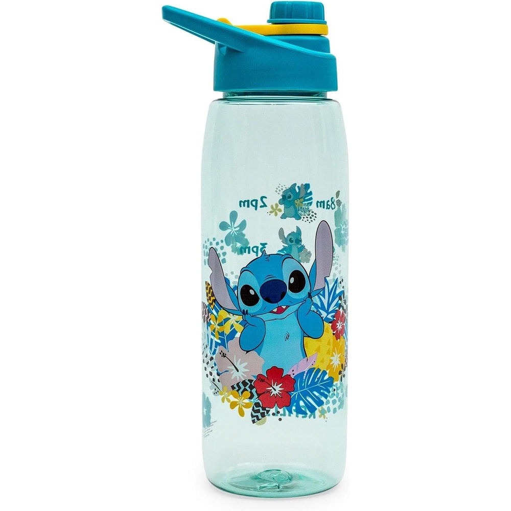 image:imageSilver Buffalo Rainbow Brite Sparkle Water Bottle with Screw Lid Featuring Rainbow Brite and Twink 28 OuncesLilo and Stitch Tropical Hydration Tracker