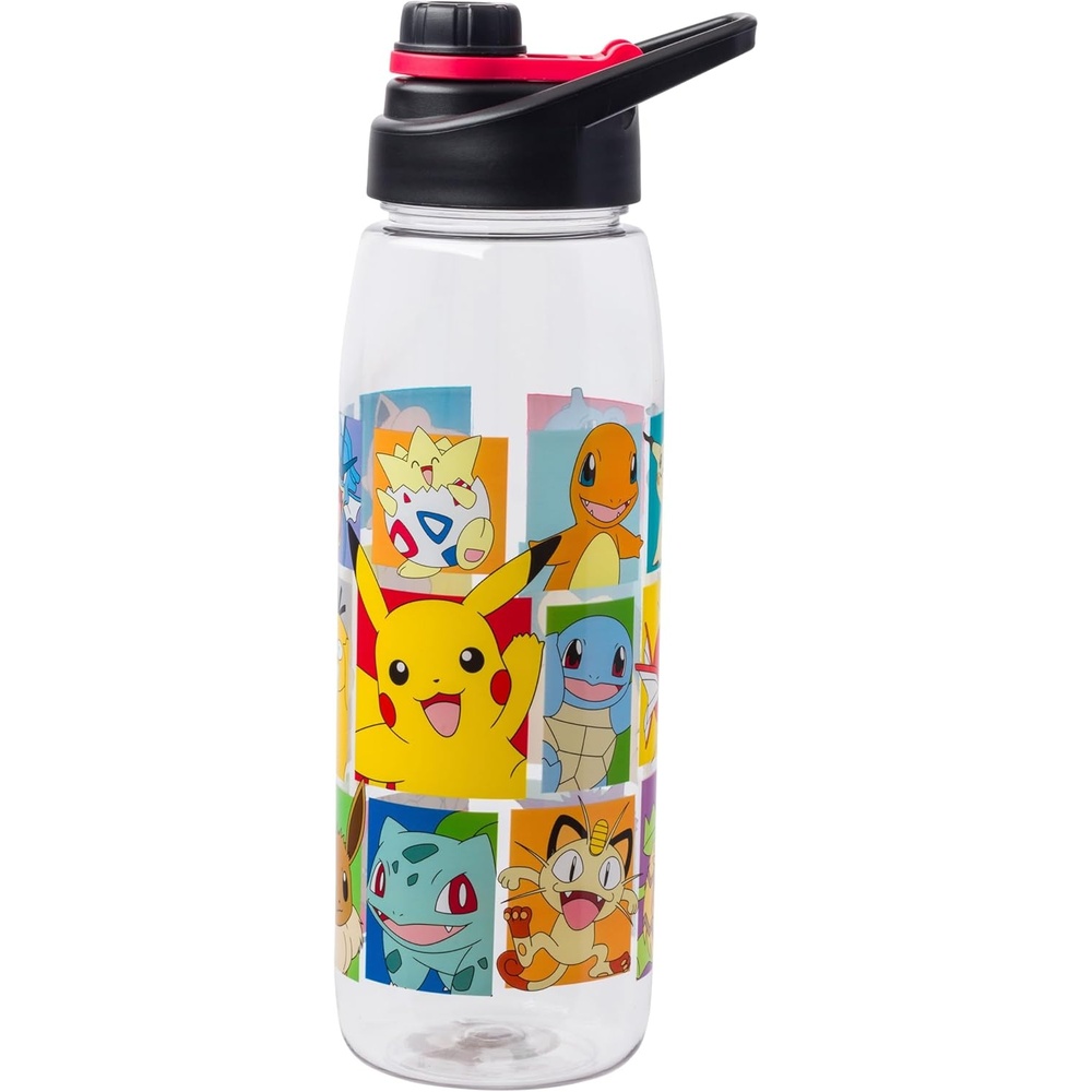 image:imageSilver Buffalo Rainbow Brite Sparkle Water Bottle with Screw Lid Featuring Rainbow Brite and Twink 28 OuncesPokemon