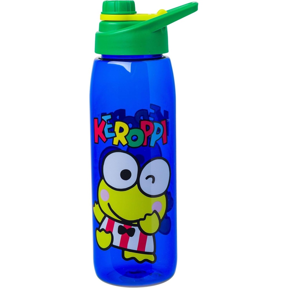 image:imageSilver Buffalo Rainbow Brite Sparkle Water Bottle with Screw Lid Featuring Rainbow Brite and Twink 28 OuncesSanrio Keroppi