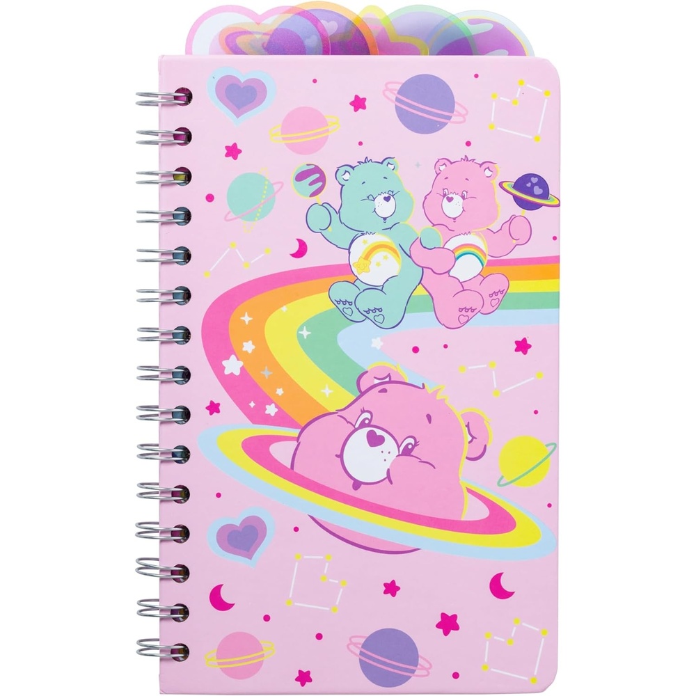 image:imageSilver Buffalo Rainbow Brite Spiral Tabbed Notebook Featuring Twink Starlite Rainbow Brite Puppy Brite and Shy Violet 8 x 5Care Bears Cosmic Bears