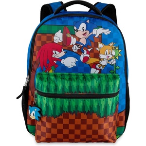 AI ACCESSORY INNOVATIONS Rainbow Brite Backpack for Girls, 16 x 12 x 5 inch School Bag with Laptop Pocket(Sonic the Hedgehog)