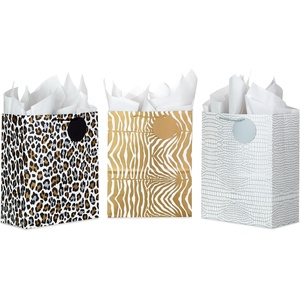 Hallmark 13″ Large Iridescent Gift Bags Assortment (3 Bags: Rainbow Gradients – Blue/Green, Gold/Silver, Purple/Red) for Birthdays, Graduations, Bridal Showers, Baby Showers(Silver Gold)