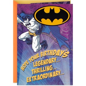 Hallmark Batman Father’s Day Pop Up Card for Him (3D Gotham City, Heroic Day) for Dad, Husband, Son, Brother, Batman Fan, Birthday(Batman Magnet)