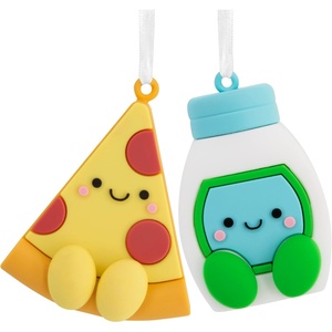 Hallmark Better Together Apple and Caramel Magnetic Christmas Ornaments, Set of 2, Shatterproof(Pizza & Ranch)