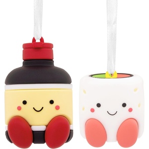 Hallmark Better Together Apple and Caramel Magnetic Christmas Ornaments, Set of 2, Shatterproof(Sushi & Soy Sauce)