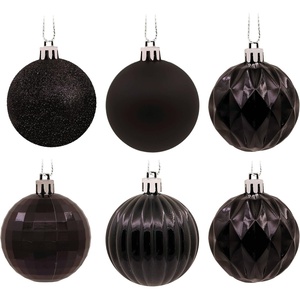 Hallmark Black Shatterproof Christmas Ornaments Set, 24-Piece