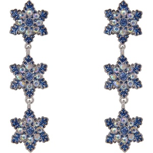 Hallmark Blue Linear Snowflake Earrings