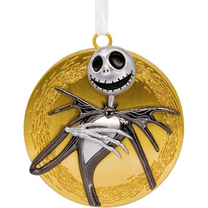 Hallmark Christmas Ornament, Disney Tim Burton’s The Nightmare Before Christmas Jack Skellington on Moon Ornament, Metal, Gifts for Disney Fans