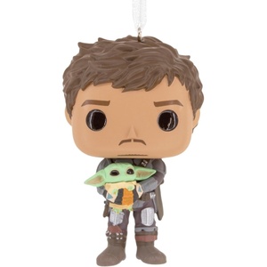 Hallmark Christmas Ornament, Star Wars: The Mandalorian Holding Grogu Funko POP! Ornament, Gifts for Star Wars Fans