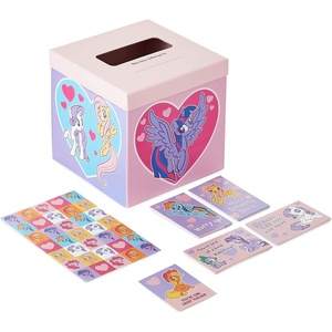 Hallmark DIY Pop Up Valentine’s Day Mailbox with Cards and Stickers for Classroom Exchange(My Little Pony)
