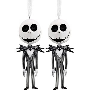Hallmark Disney Tim Burton’s The Nightmare Before Christmas Jack Skellington Christmas Ornament,Resin, 1.38 x 3.58 x 1.25 inches,(1 Count (Pack of 2))