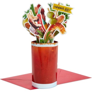 Hallmark Funny Pop Up Birthday Card for Him (Pizza Bear) Paper Wonder Shoebox 3D Card(Bloody Mary)