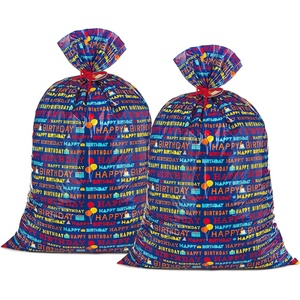 Hallmark Gift Bag Assortment (8 Bags: 3 Small 6″, 3 Medium 9″, 2 Large 13″) Kids Birthday, Good Vibes, Retro Icons(Blue Happy Birthday Plastic Sacks)