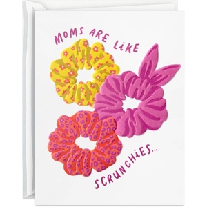 Hallmark Good Mail Card for Mom (Scrunchies) Mom Birthday Card, Galentine’s Day, from Daughter, Sister, Friend, Mother’s Day(Scrunchies)