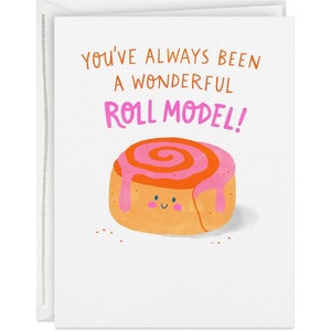 Hallmark Good Mail Funny Appreciation Card (Cinnamon Roll Model) for Birthday, Father’s Day, Mom, Dad, Mentor, Boss, Anytime(Cinnamon Roll Model)
