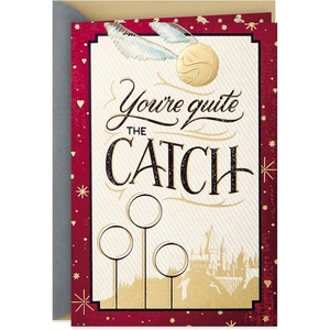 Hallmark Harry Potter Valentine’s Day Card for Significant Other (Golden Snitch),659VFE2019(Harry Potter Golden Snitch)