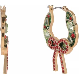 Hallmark Holiday Wreath Hoop Earrings