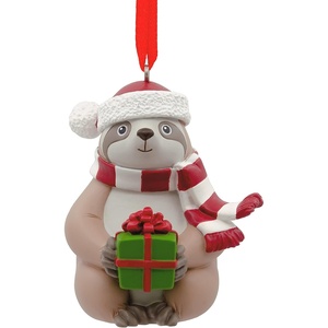 Hallmark Jolly Sloth Christmas Ornament, Multicolor (0001HGO2887)(Sloth)