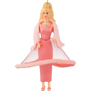 Hallmark Keepsake Barbie Christmas Ornament, Pink & Pretty, Gifts for Barbie Fans(Barbie Pink & Pretty)
