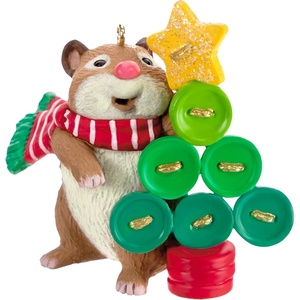 Hallmark Keepsake Christmas Ornament 2024, Cute as a Button, Gifts for Animal Lovers(2023 Cute as a Button)