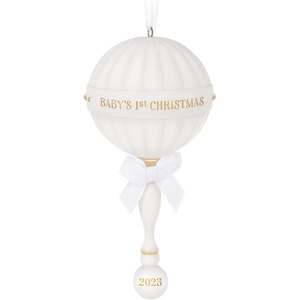 Hallmark Keepsake Christmas Ornament 2024, Grow Wild, Sweet Child Photo Frame, Porcelain(2023 Baby Rattle)