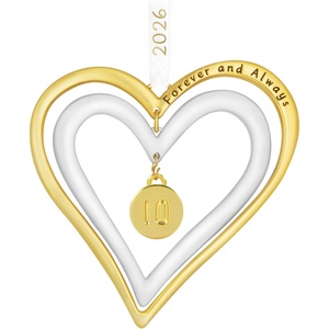 Hallmark Keepsake Christmas Ornament 2024, Our Anniversary, Metal, Gift for Couple(2026 Our Anniversary)