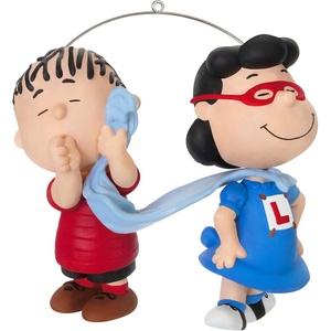 Hallmark Keepsake Christmas Ornament 2024, The Peanuts Gang Super Lucy and Linus, Gifts for Peanuts Fans(Lucy and Linus)