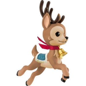 Hallmark Keepsake Christmas Ornament 2024, Vintage Reindeer, Porcelain, Gifts for Christmas Lovers(Eight Tiny Reindeer)