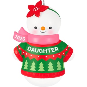 Hallmark Keepsake Christmas Ornament, Daughter Gingerbread Girl in Mug 2025(2026 Daughter Snowman Girl)