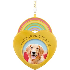 Hallmark Keepsake Christmas Ornament, in Our Hearts to Stay Paw Print Pet Photo Frame, Year-Dated 2025(2026 In Our Hearts to Stay)