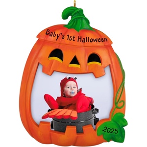Hallmark Keepsake Halloween Ornament 2025, Baby’s First Halloween 2025 Photo Frame, Halloween Decorations(2025 Baby’s First Halloween)
