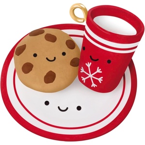 Hallmark Keepsake Mini Christmas Ornament (Two Scoops of Fun) 0.75″ Tiny Ornament for Tabletop Tree(2026  Milk and Cookies)