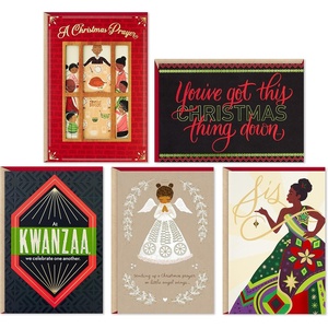 Hallmark Mahogany Christmas Cards, Memories (6 Cards with Envelopes)(Mahogany Assortment  5 Cards with Envelopes)