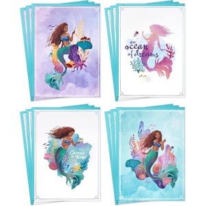 Hallmark Mahogany Disney Princess Cards, The Little Mermaid (12 Blank Cards with Envelopes) for Birthdays, Back to School, Any Occasion(The Little Mermaid)