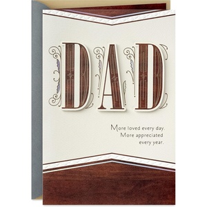 Hallmark Mahogany Father’s Day Card (Strong, Wise, Dedicated, Caring)(Dad  More Loved Every Day)