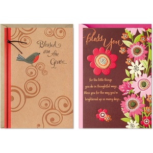 Hallmark Mahogany Religious Thank You Cards, Pack of 2 (Blessed) for Nurses Day, Administrative Professionals Day, Clergy and More(Blessed)