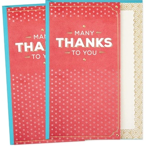 Hallmark Mahogany Religious Thank You Cards, Pack of 2 (Blessed) for Nurses Day, Administrative Professionals Day, Clergy and More(Many Thanks)