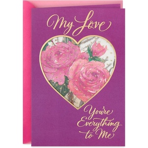Hallmark Mahogany Romantic Mothers Day Card for Wife or Girlfriend (Everything About You is Remarkable)(You’re Everything to Me)